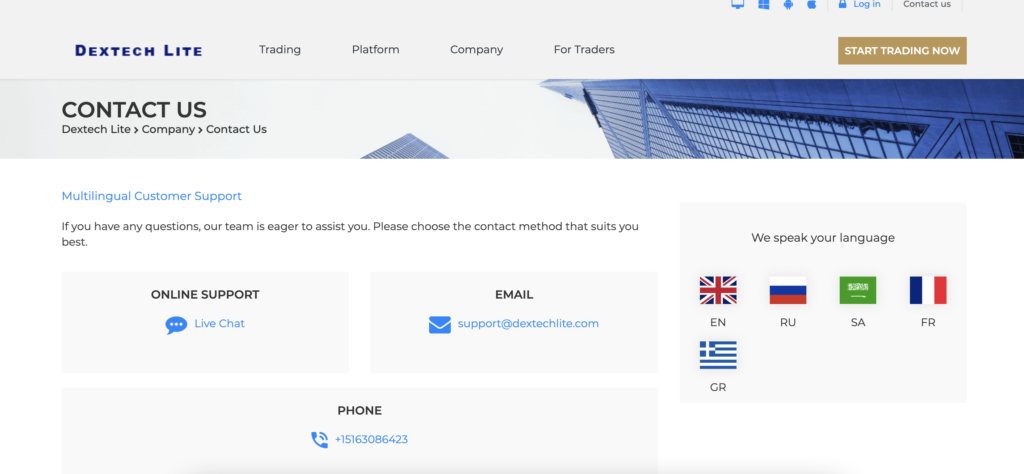 Dextech Lite - Contacts