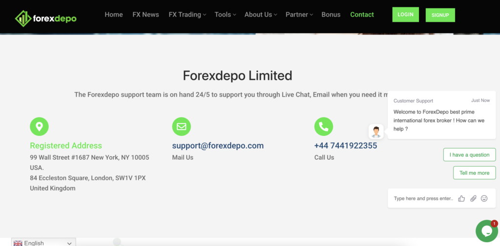 Forexdepo - Contacts