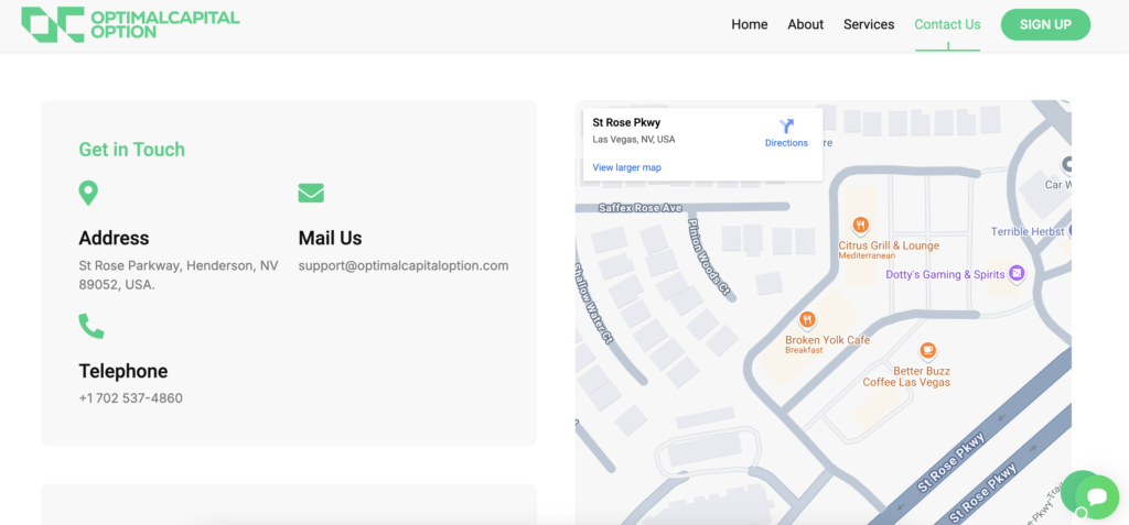 OptimalCapitalOption - contacts