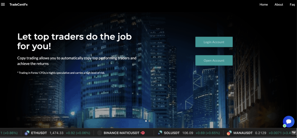 TradeCentFX - Website