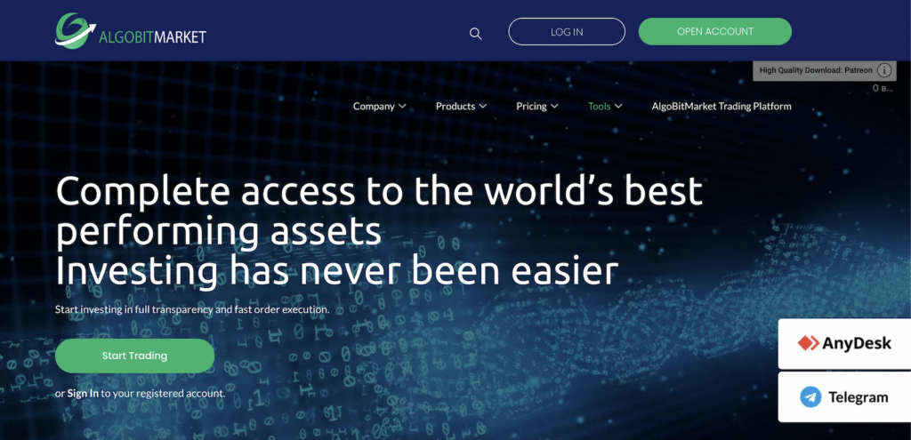 AlgoBitMarket - Website