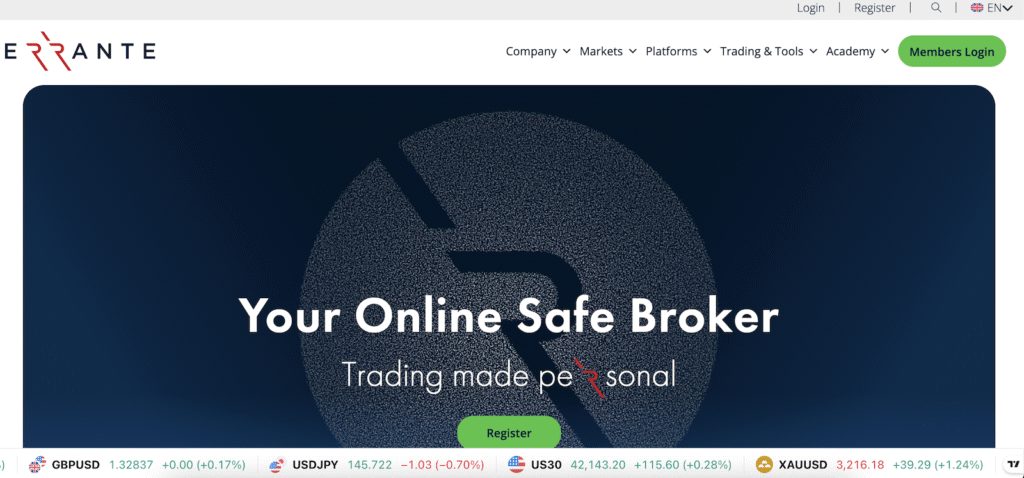 Errante Trading - Website