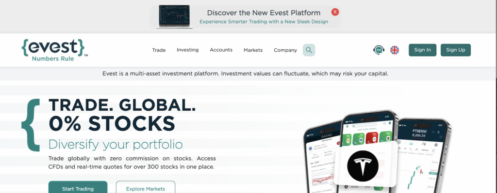 Evest Broker - Website