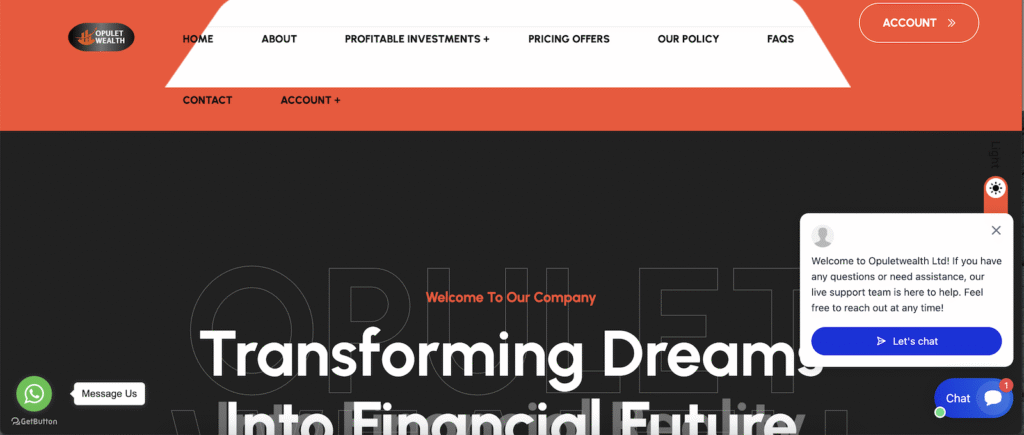 Opulet Wealth - Website