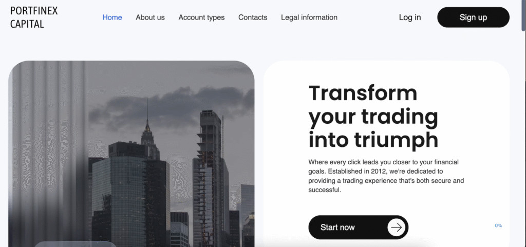 Portfinex Capital - Website