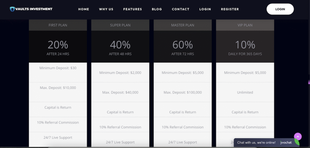 Vaults Investment ReviewIs: is it Safe Place for Your Money?