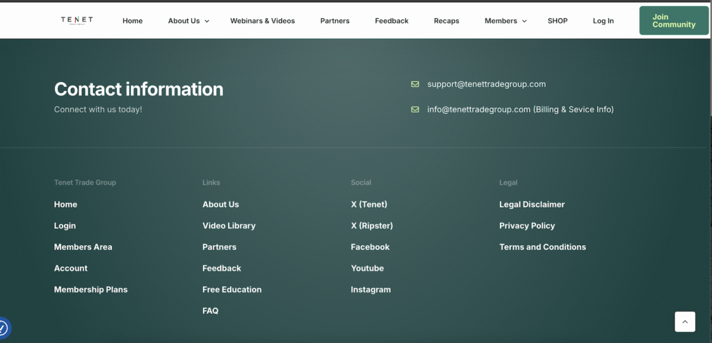 Tenet Trade Group - Website