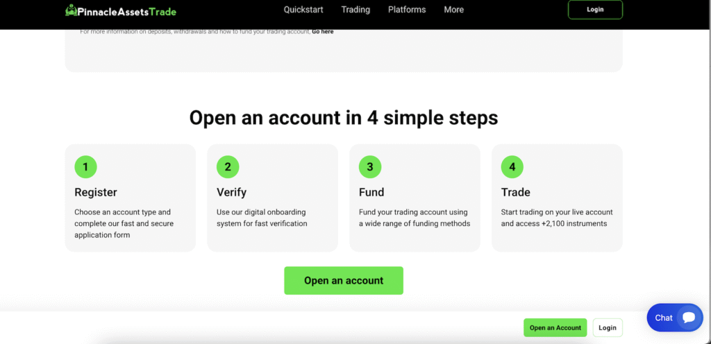 How to open an account