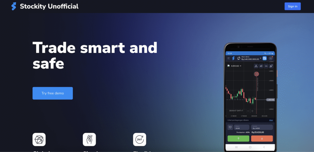 Stockity web - Website