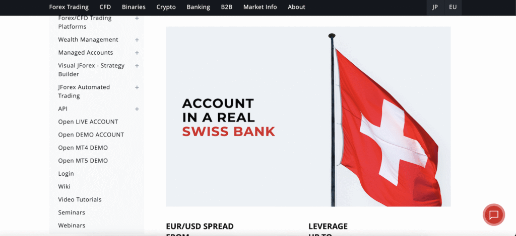 Dukascopy - account in a real swiss bank