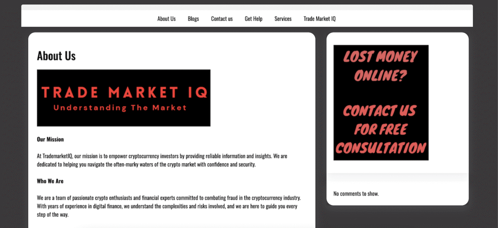 Trademarketiq - website