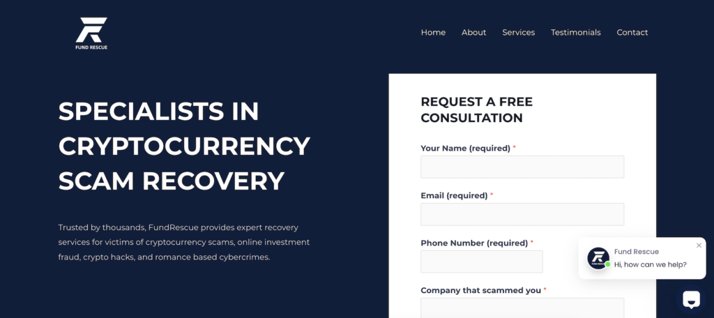 Fundrescue - website