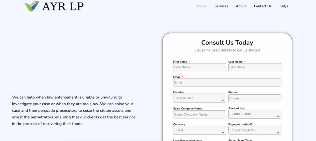 Poor Reliability and Red Flags in AYR LP Services