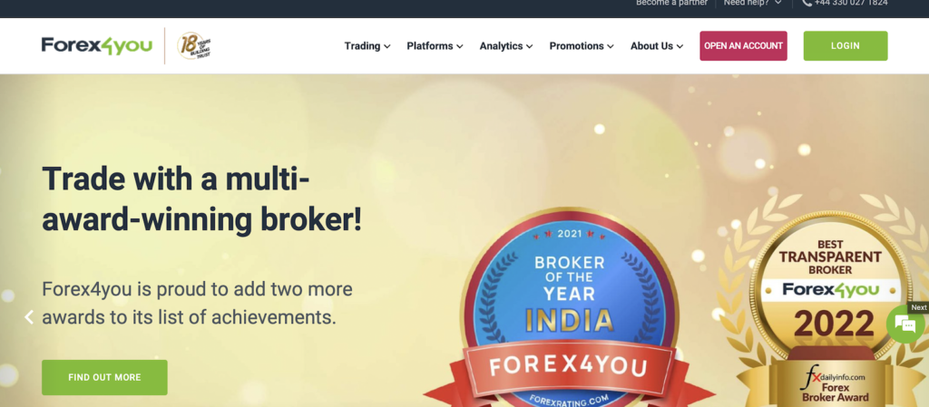 Forex4you - website