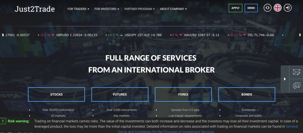Just2Trade - Websita