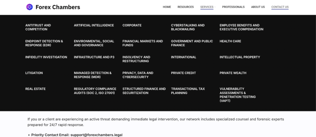 Forexchambers.legal Review: A Critical Look at Services and Risks